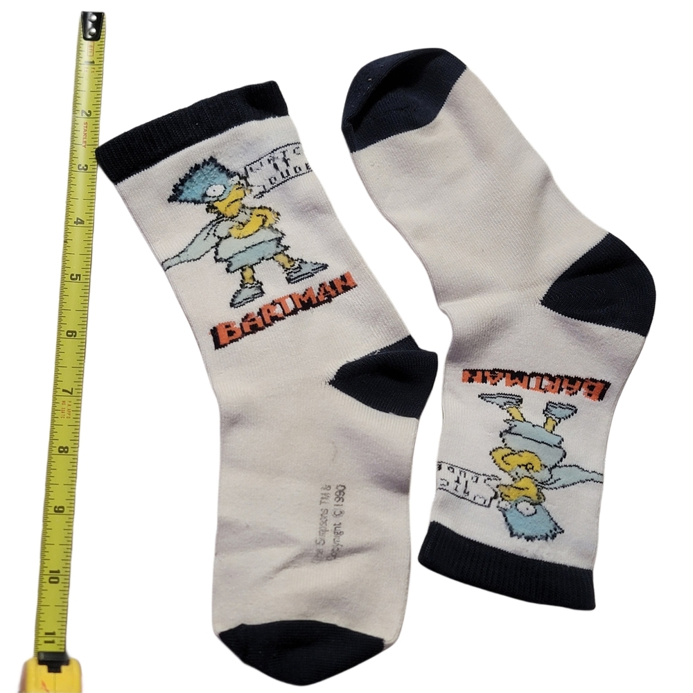 1990 Rare Vintage Bart Simpson Bartman Socks